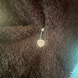 Belly button ring surgical steel Swarovski crystal (10 mm)